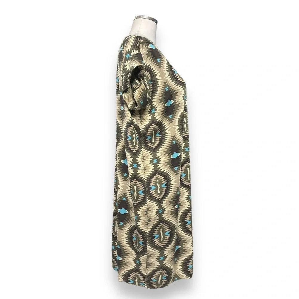 TORY BURCH Bateau Neck Geometric Print Sheath Dress